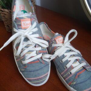 Keds stripped canvas shoes sneakers wm sz 7.5